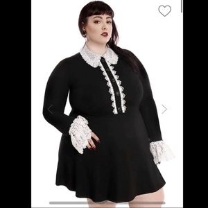NWOT Killstar Blessed Be Black Collar Dress 4X